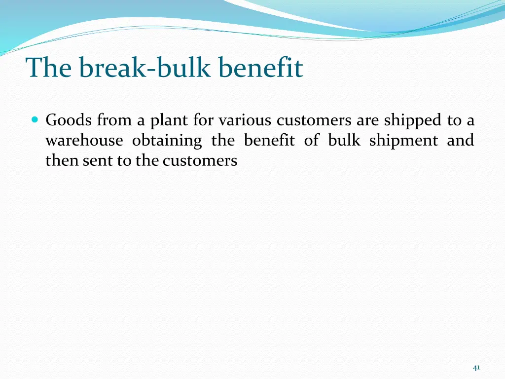 the break bulk benefit
