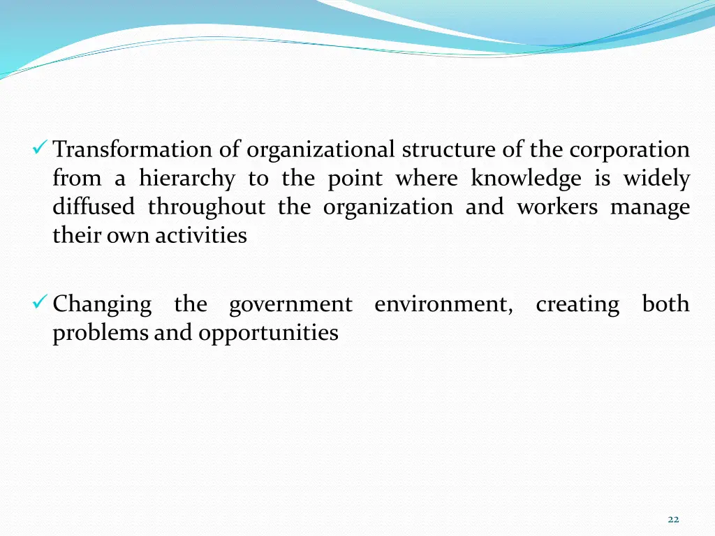 transformation of organizational structure
