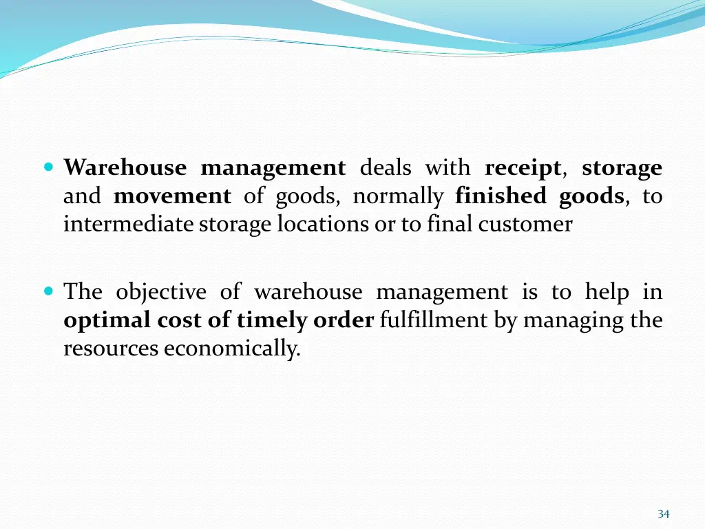 warehouse management deals with receipt storage