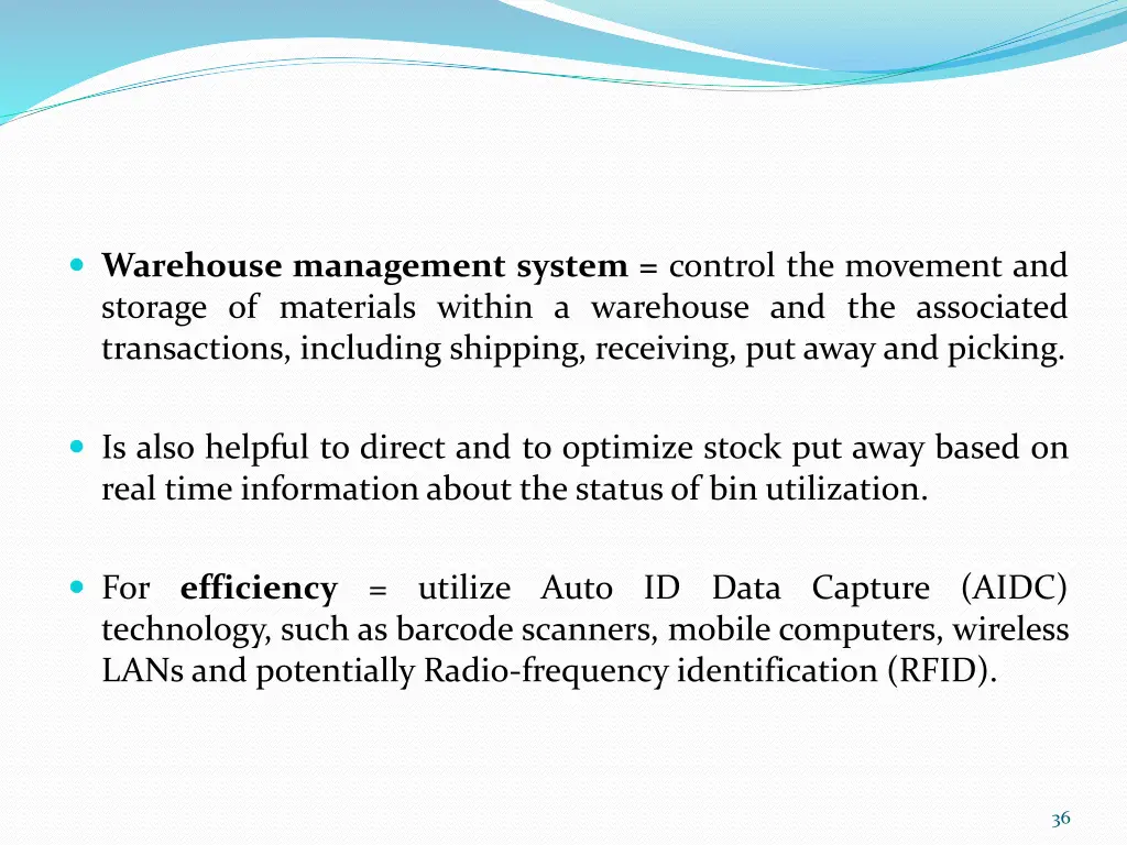 warehouse management system control the movement