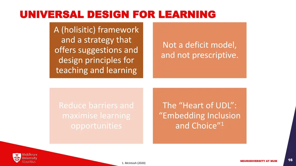 universal design for learning universal design