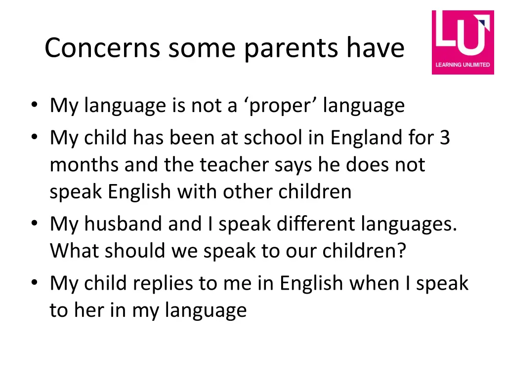 concerns some parents have