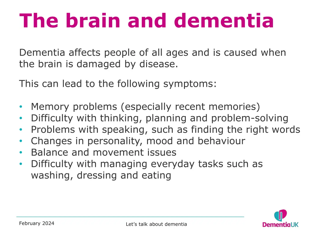 the brain and dementia