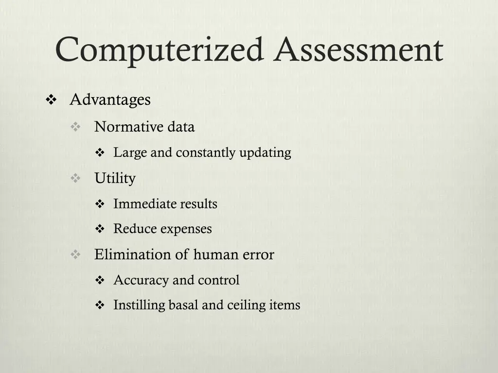 computerized assessment 1