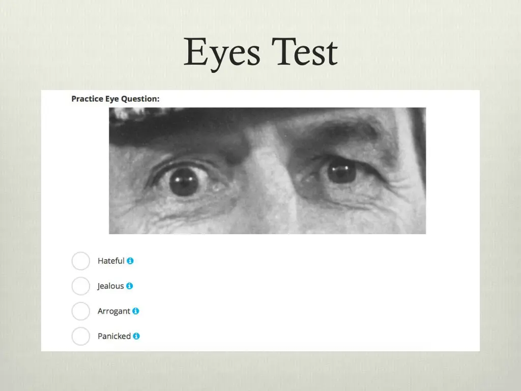 eyes test 1