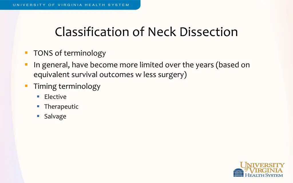 classification of neck dissection