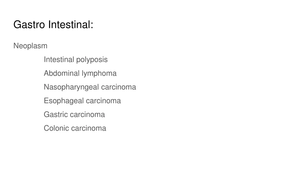 gastro intestinal