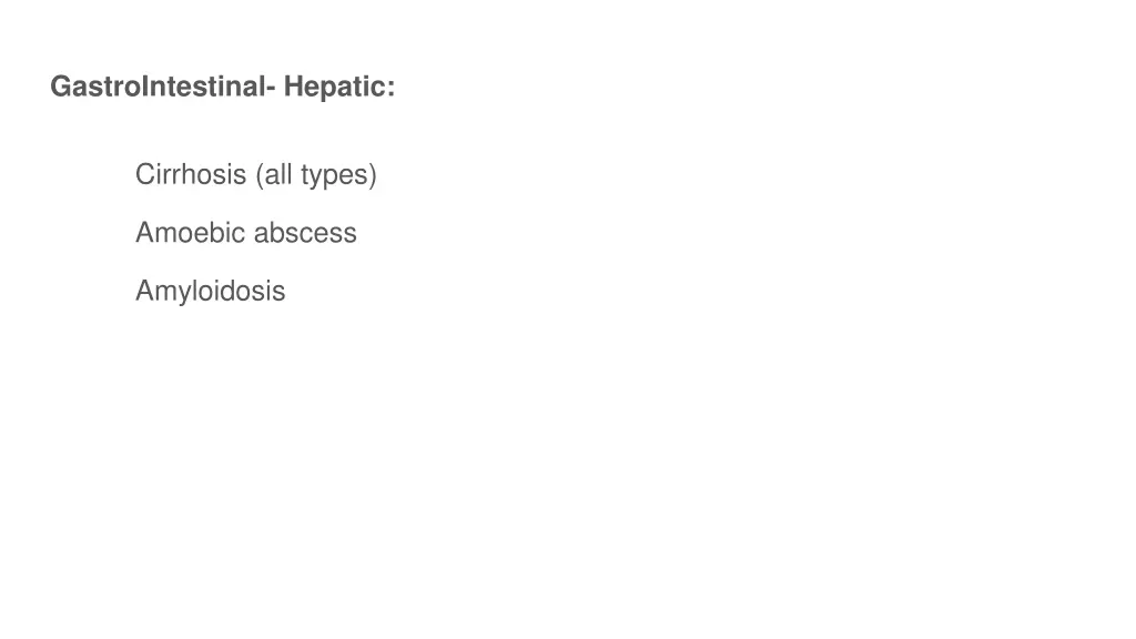 gastrointestinal hepatic