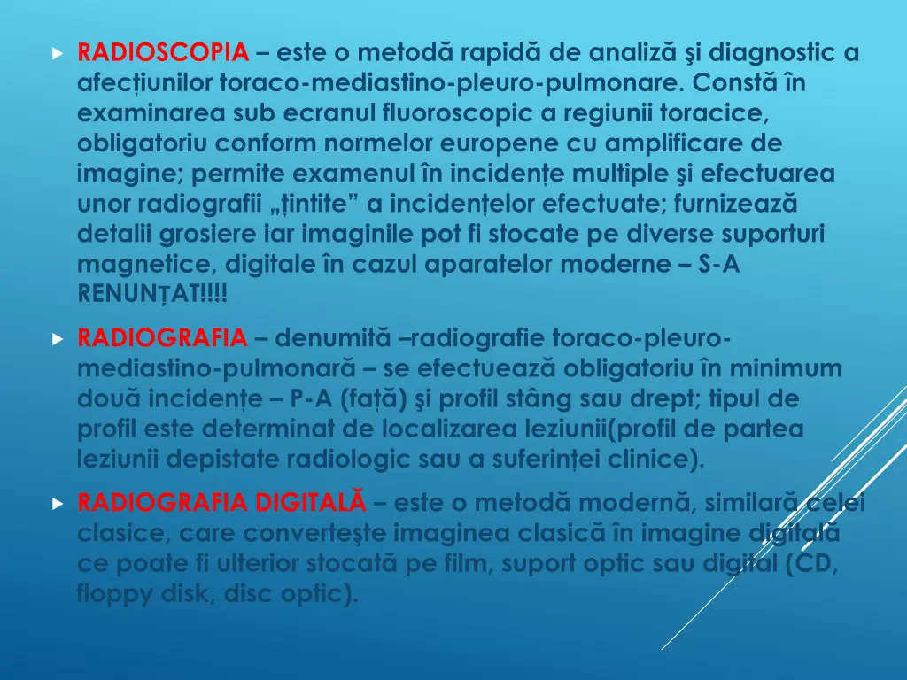 radioscopia este o metod rapid de analiz