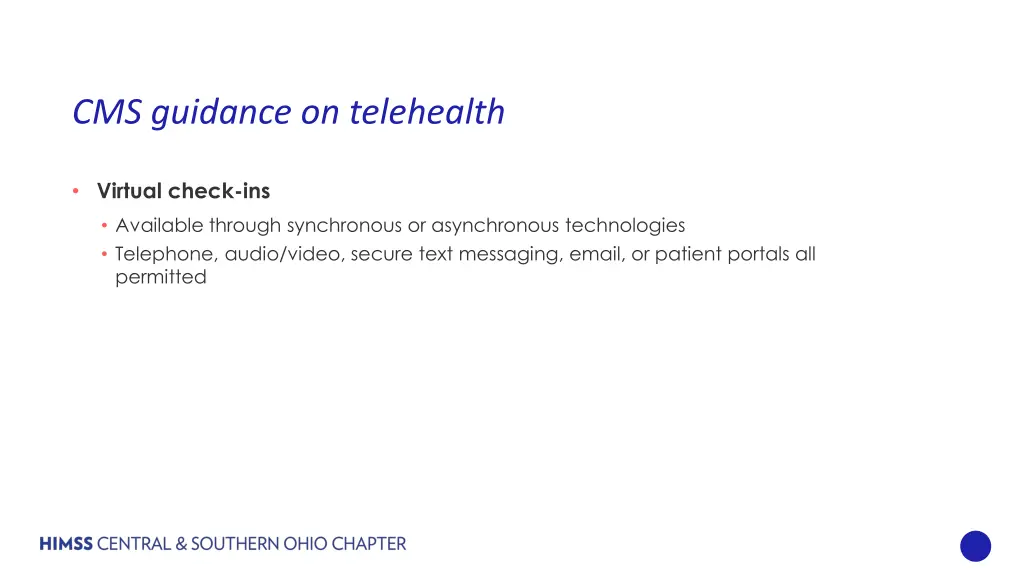 cms guidance on telehealth 2