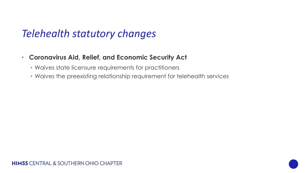 telehealth statutory changes 1