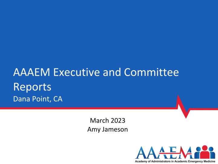 aaaem executive and committee reports dana point