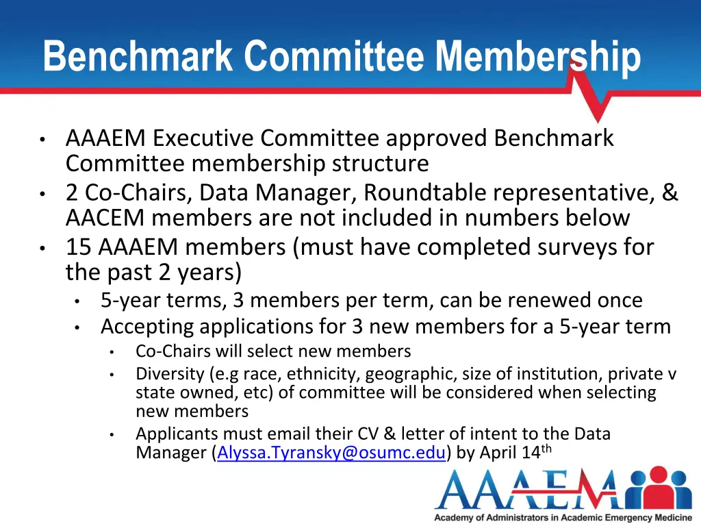 benchmark committee membership