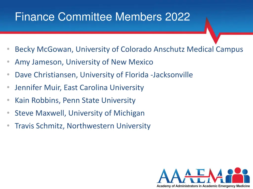 finance committee members 2022