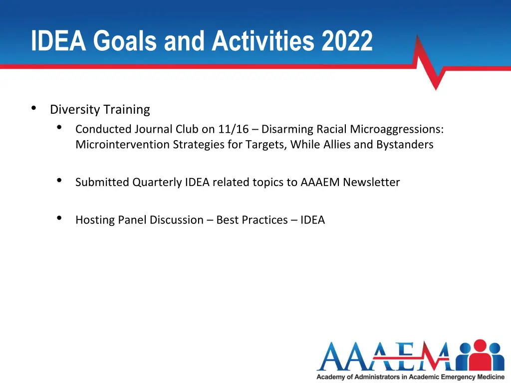 idea goals and activities 2022 2