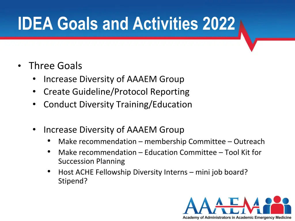 idea goals and activities 2022