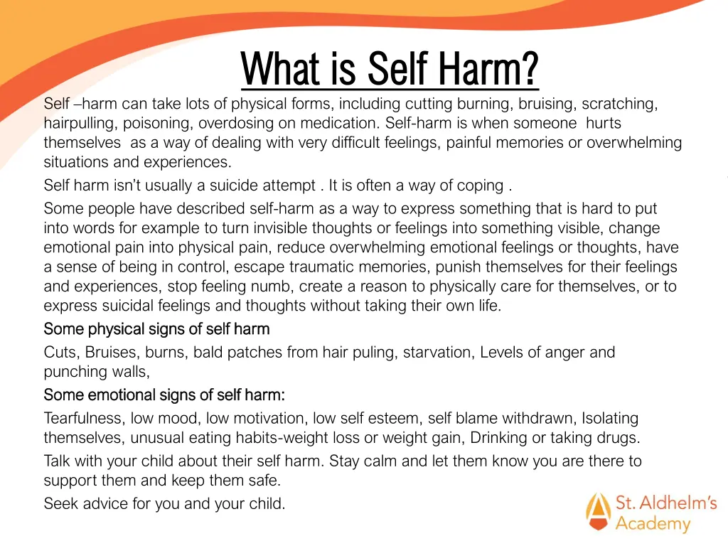 what is self harm what is self harm