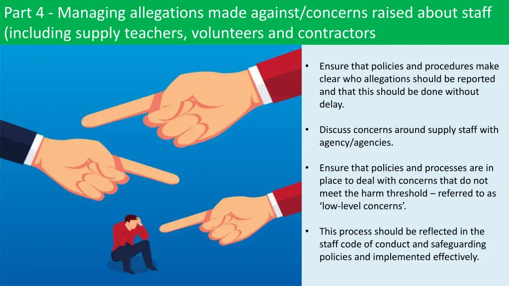 part 4 managing allegations made against concerns