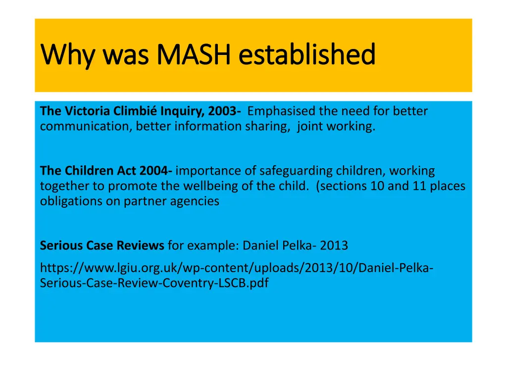 why was mash established why was mash established