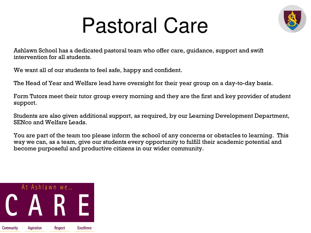 pastoral care