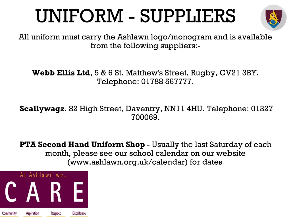 uniform suppliers