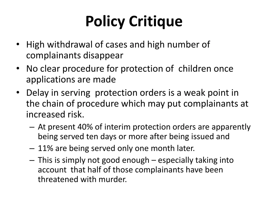 policy critique