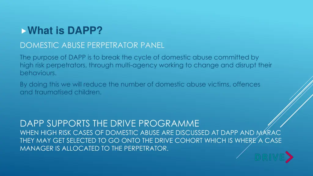 what is dapp domestic abuse perpetrator panel