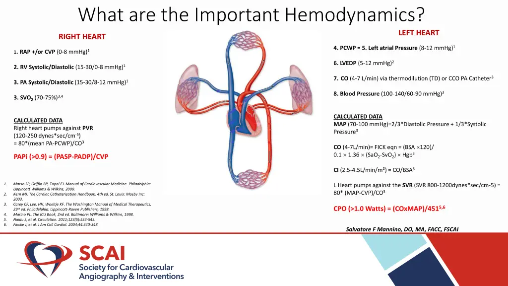 what are the important hemodynamics
