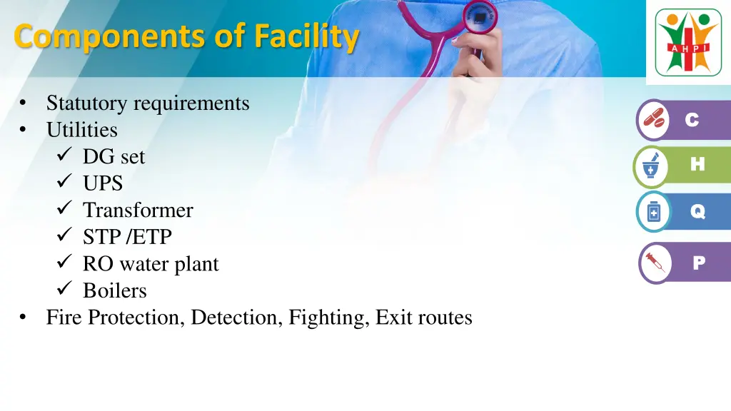 components of facility