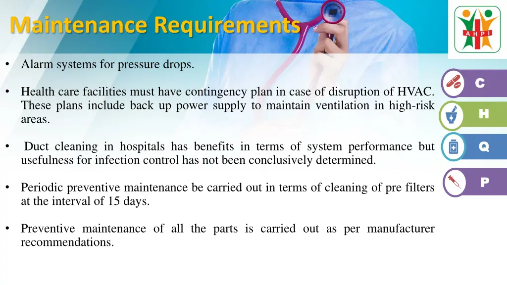 maintenance requirements