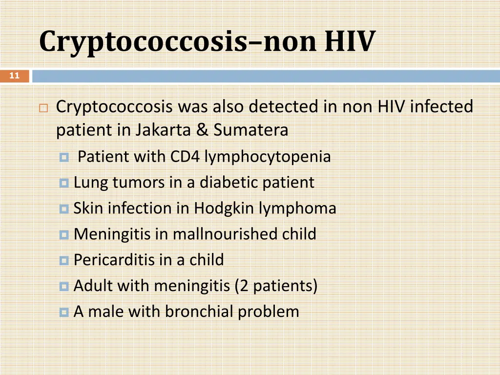 cryptococcosis non hiv