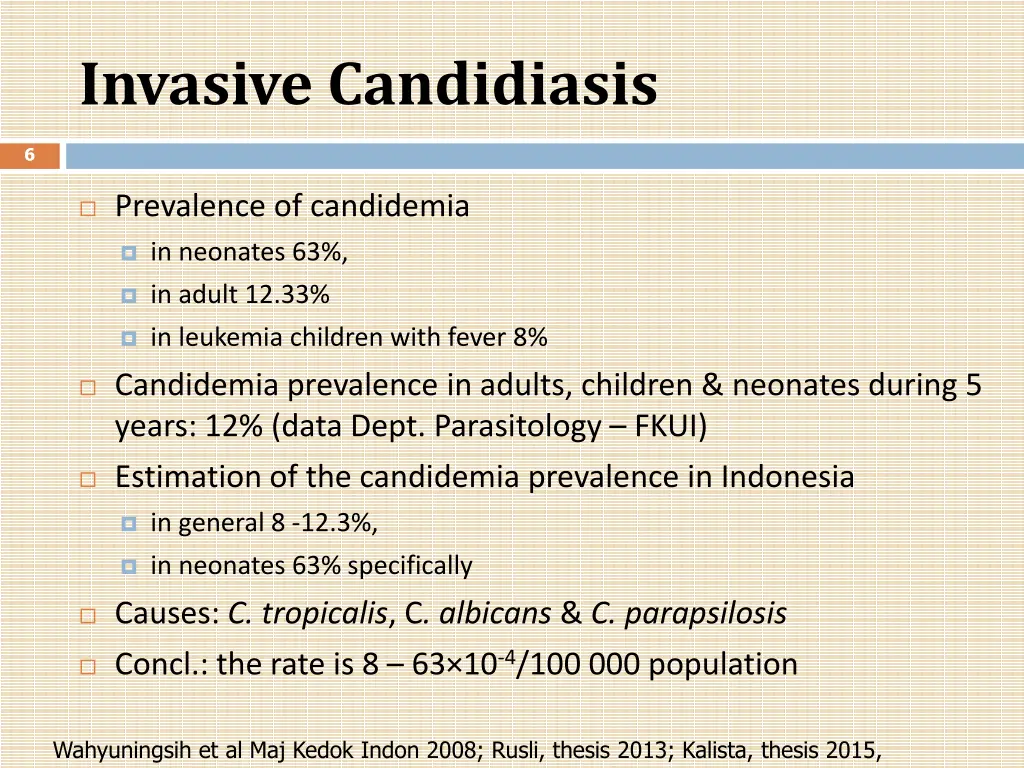invasive candidiasis