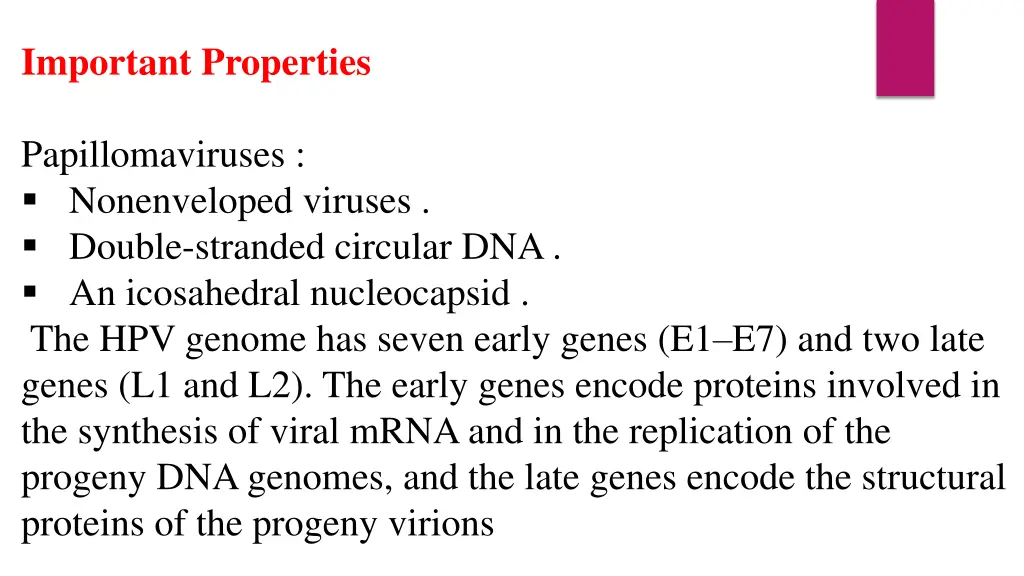 important properties