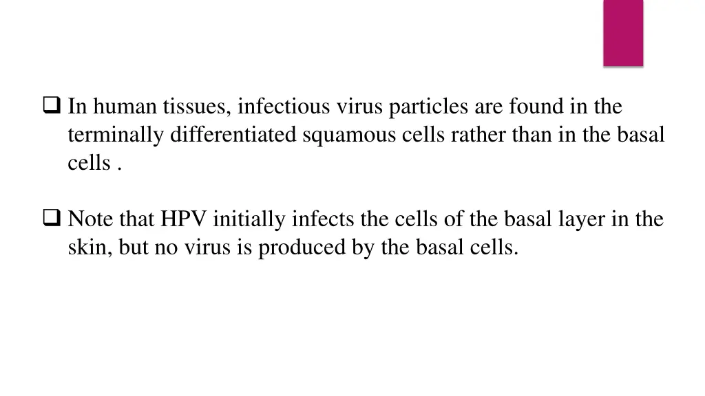 in human tissues infectious virus particles