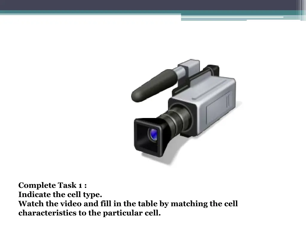 complete task 1 indicate the cell type watch