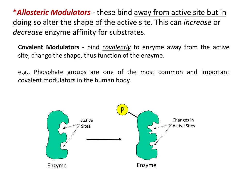 allosteric modulators these bind away from active