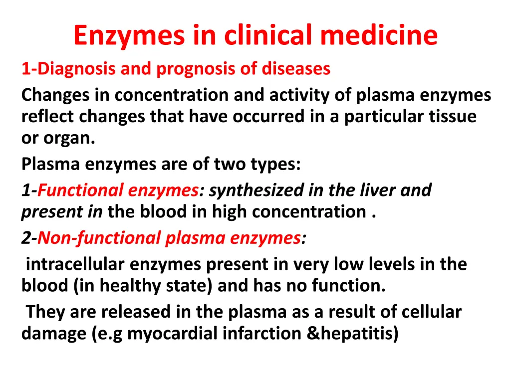 enzymes in clinical medicine 1 diagnosis