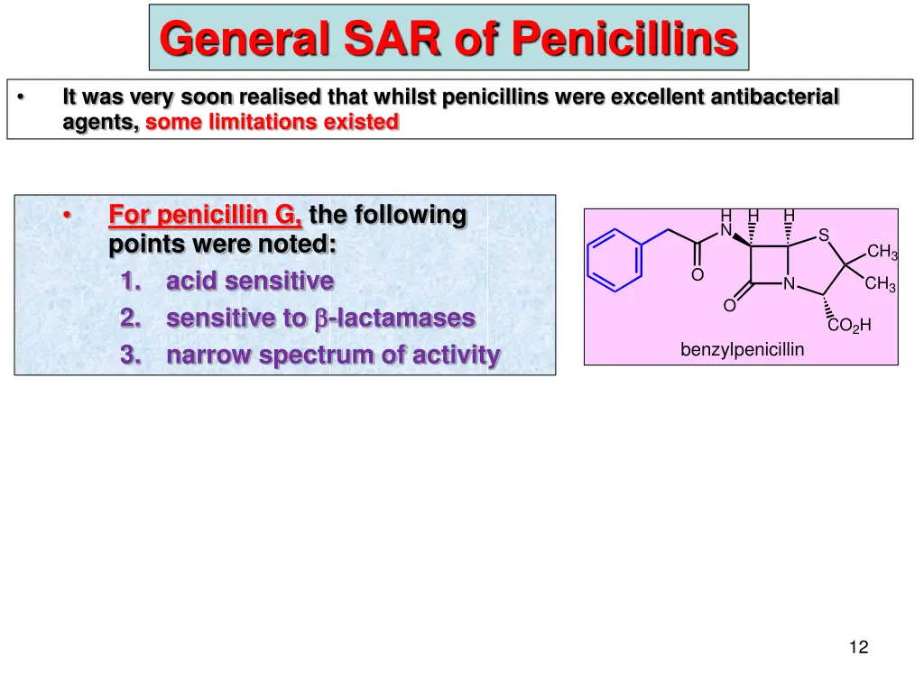 general sar of penicillins