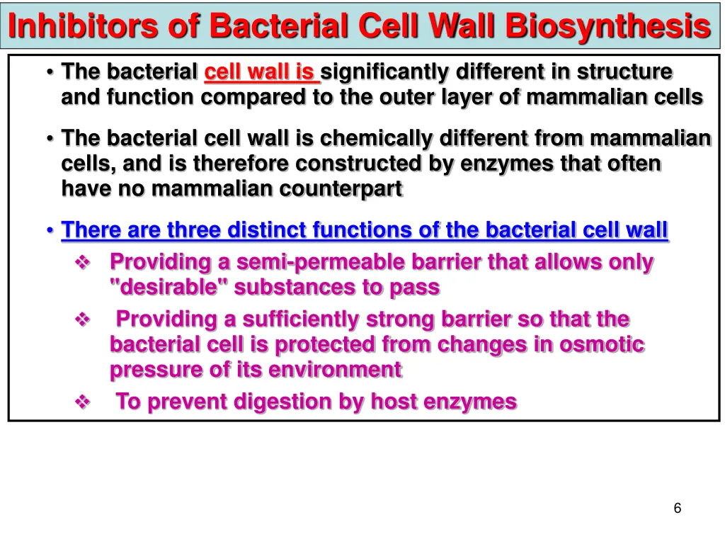 inhibitors of bacterial cell wall biosynthesis 1