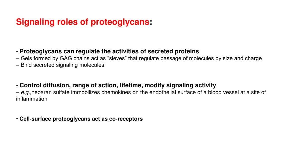 signaling roles of proteoglycans