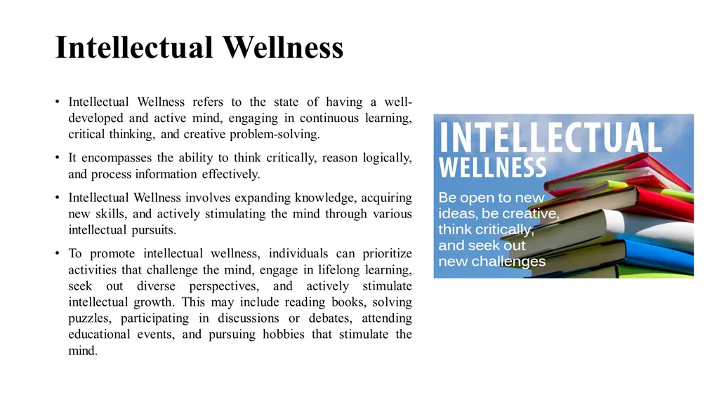 intellectual wellness