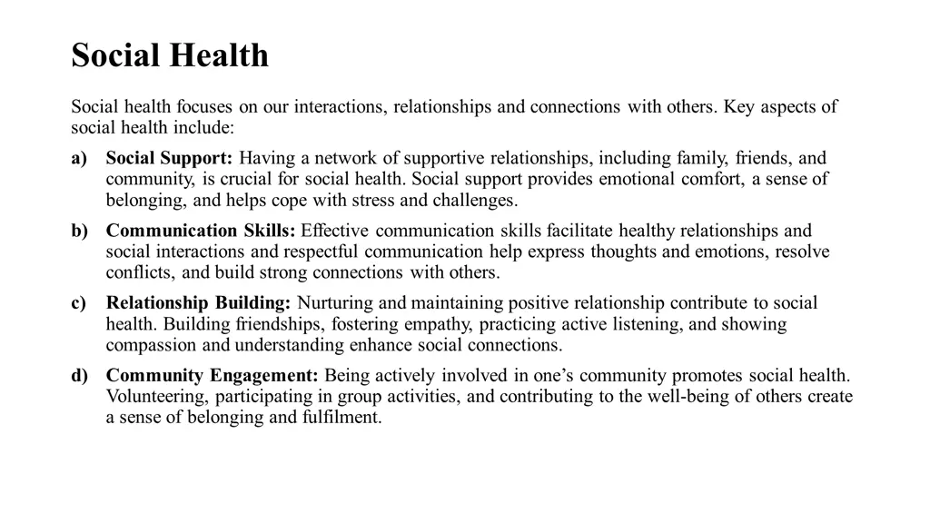 social health