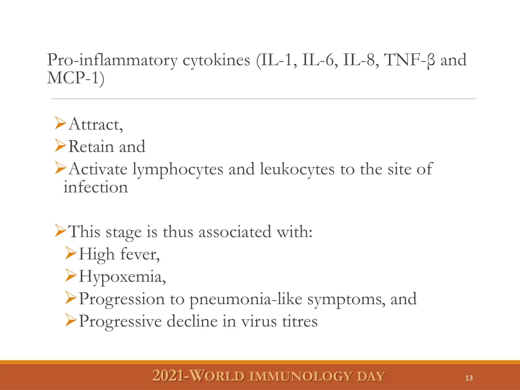 pro inflammatory cytokines