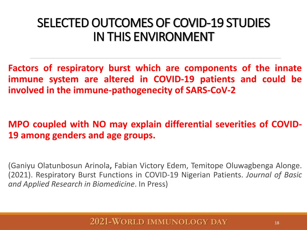 selected outcomes of covid selected outcomes 1