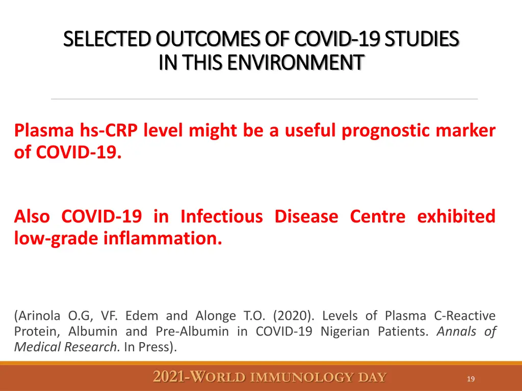 selected outcomes of covid selected outcomes 2