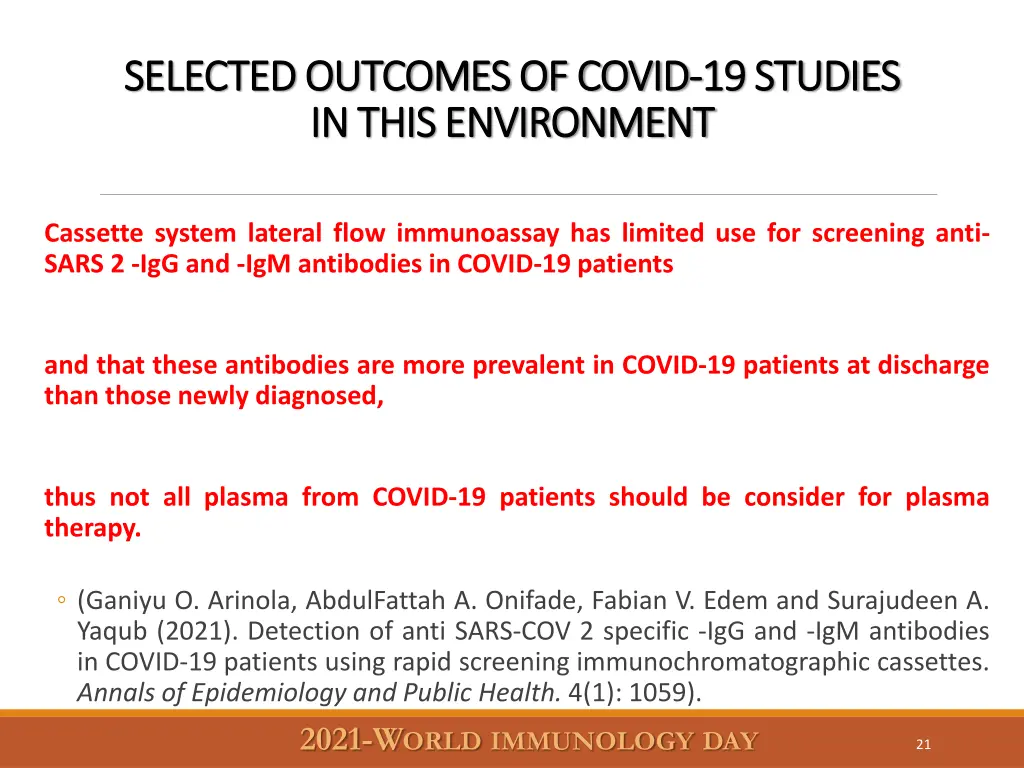 selected outcomes of covid selected outcomes 4