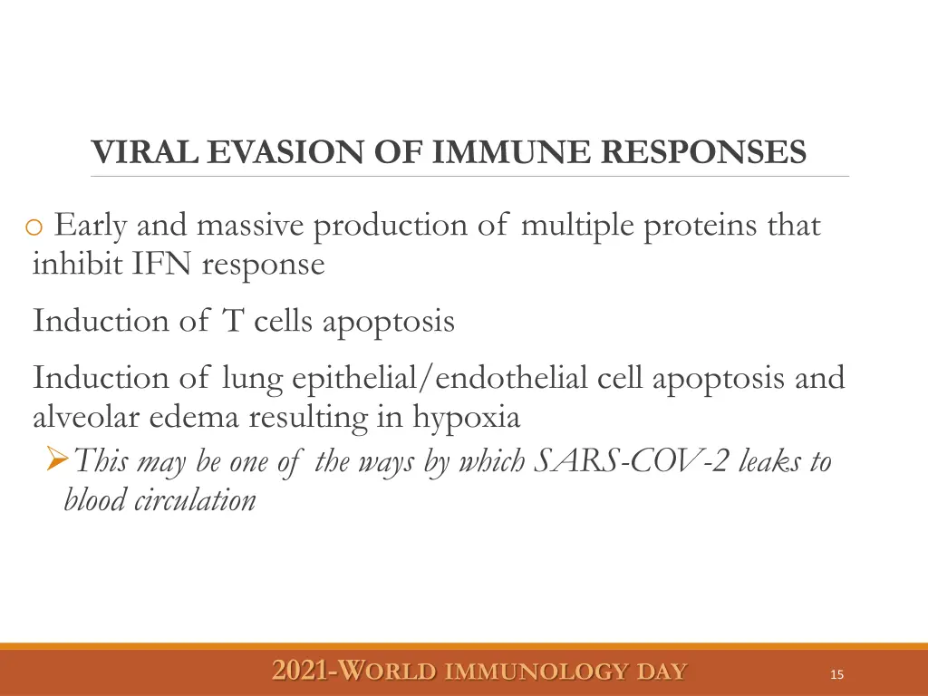 viral evasion of immune responses