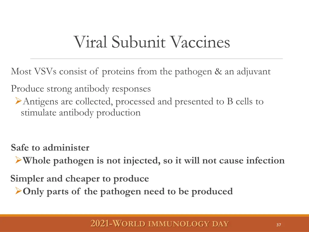 viral subunit vaccines