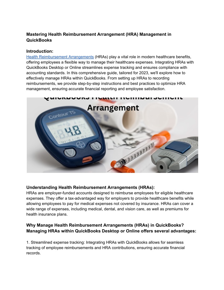 mastering health reimbursement arrangement