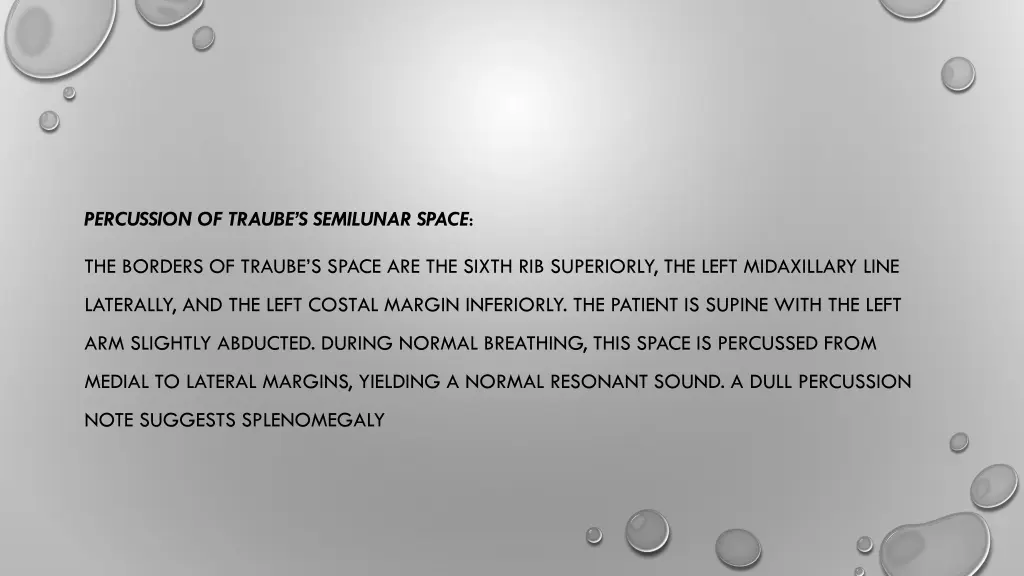 percussion of traube s semilunar space